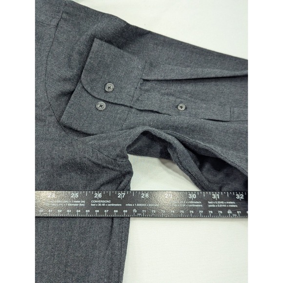 Untuckit‎ Long Sleeve Mens XXXL Shirt Button Charcoal Gray Soft Flannel 3XL - Picture 7 of 8